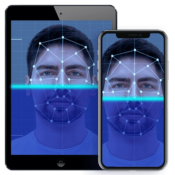 Leitura facial pelo smartphone e pelo tablet